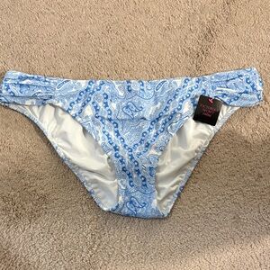 Victoria's Secret Light Blue Paisley Bikini Bottom